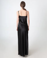 Robe Maxi en Soie à Décolleté en V et Fente